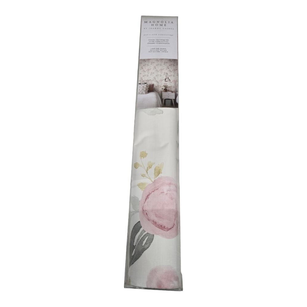 Magnolia Home Watercolor Roses Peel & Stick Wallpaper Roll 34sq ft/roll